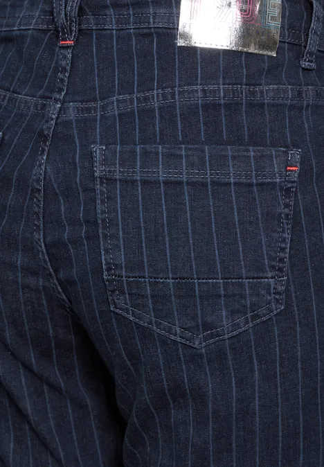 Jeans im Nadelstreifen-Look Dark blue wash