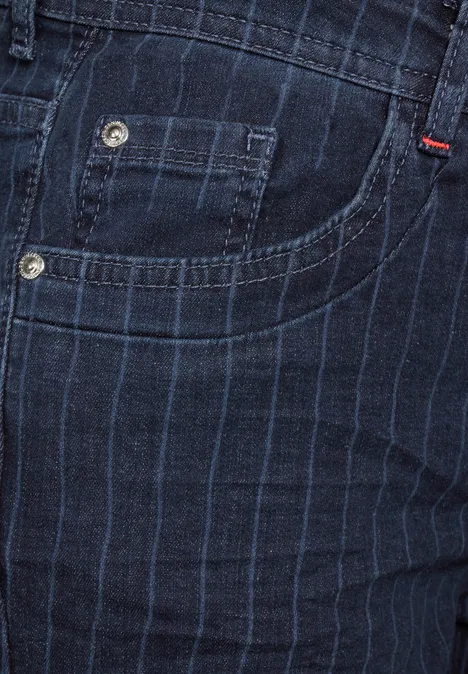 Jeans im Nadelstreifen-Look Dark blue wash