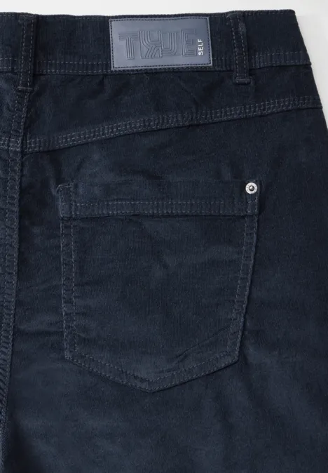 Cordhose im Loose Fit deep petrol