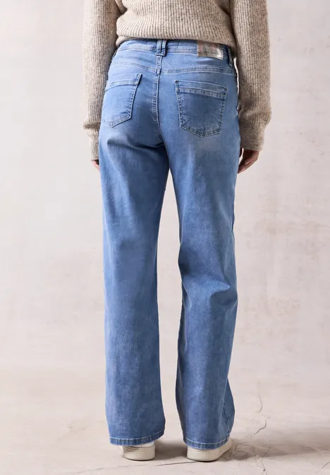 Wide Leg Jeans mid blue wash