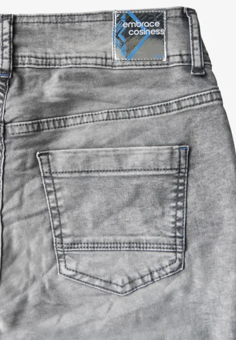 Straight Leg Jeans light grey stone wash