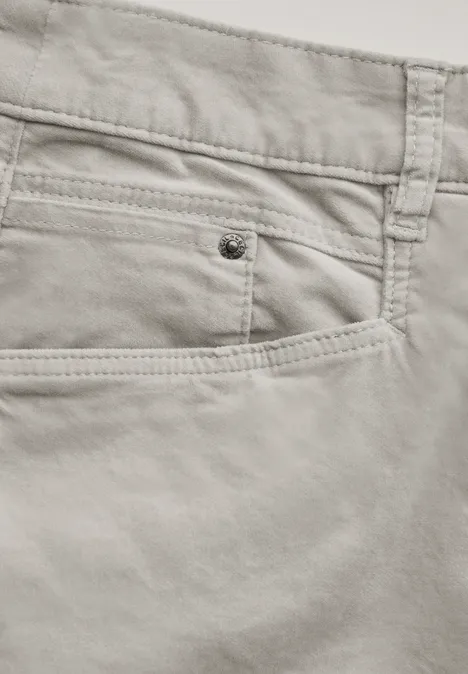 Hose im Velvet-Look soft silver