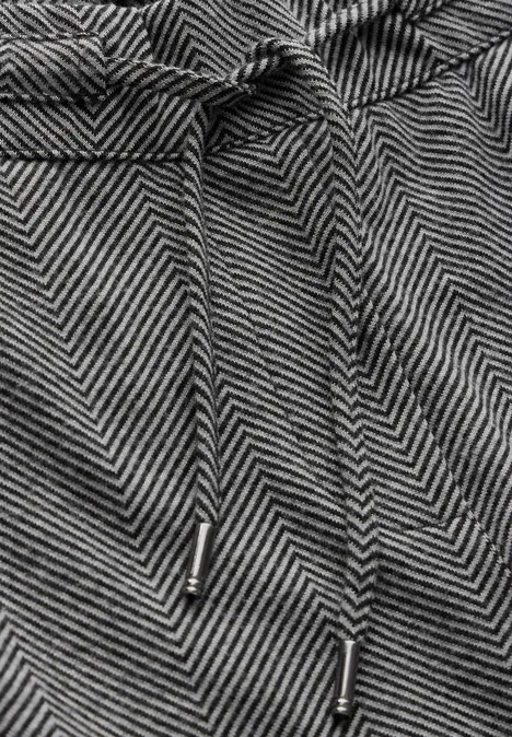 Hose im Herringbone Look platinum grey mel.