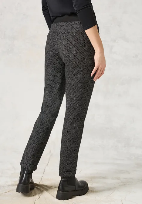 Bedruckte Hose Black