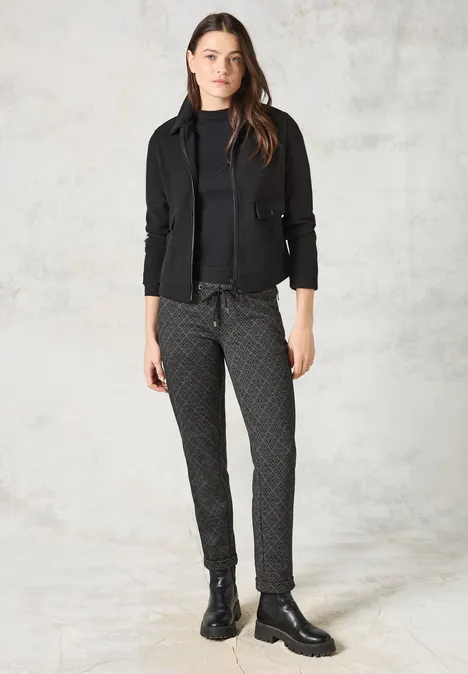 Bedruckte Hose Black