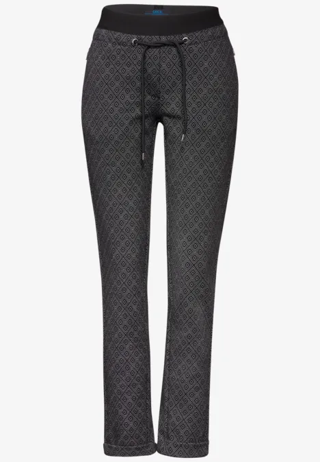 Bedruckte Hose Black