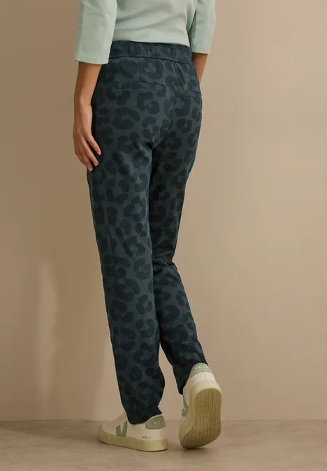 Hose mit Leo-Muster slate khaki