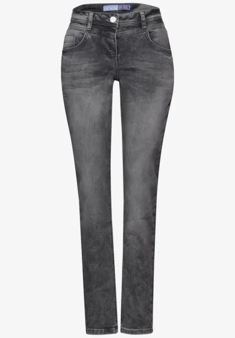 Thermo Jeans im Casual Fit black used wash