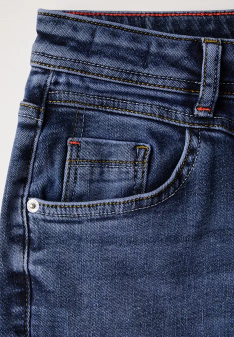 Thermo Jeans im Casual Fit blue black used wash