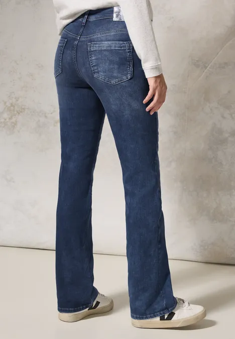 Bootcut Jeans mid blue used wash