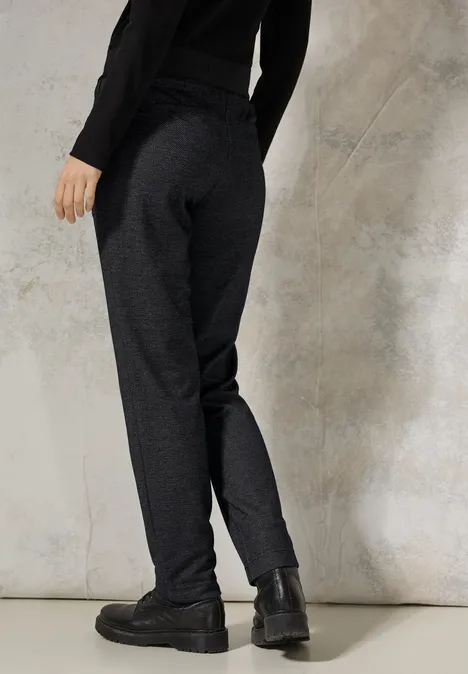 Gemusterte Hose Black