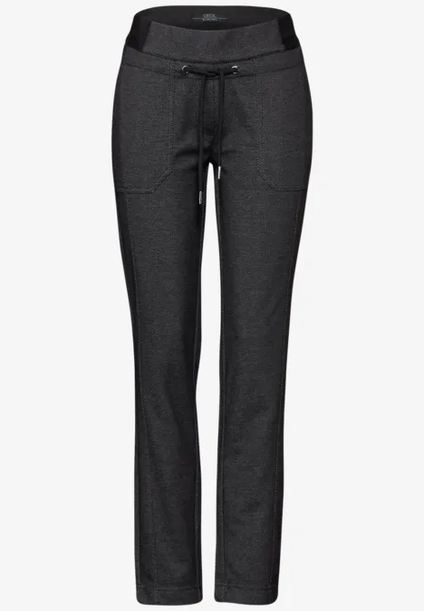 Gemusterte Hose Black