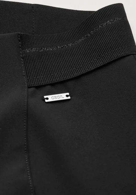 Hose mit Glitzer-Details Black