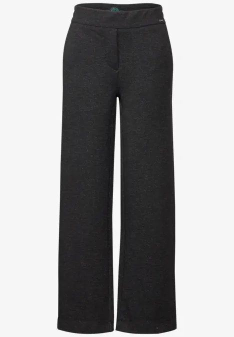 Hose mit Glitzer-Details flint grey melange