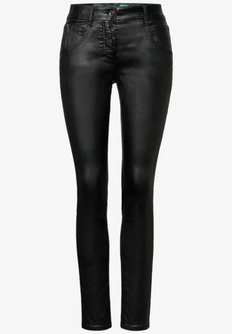 Hose mit Glanzeffekt Black