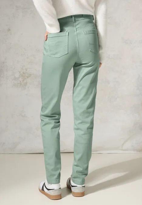 Hose im Slim Fit glaced salvia green