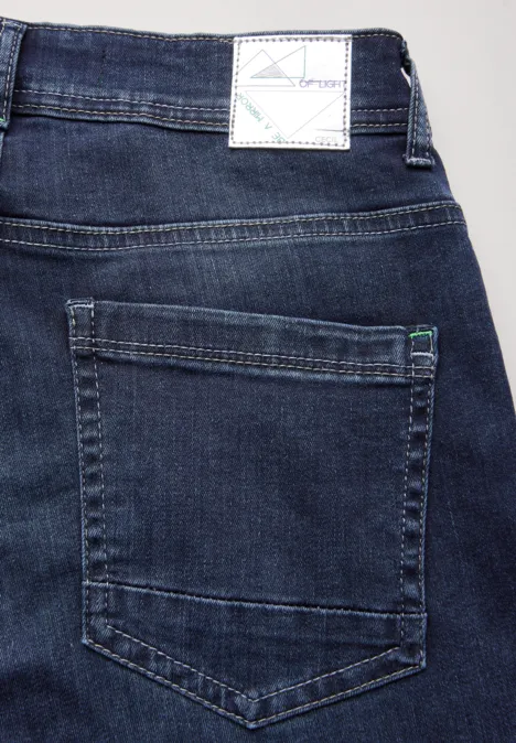 Straight Leg Jeans dark blue random wash
