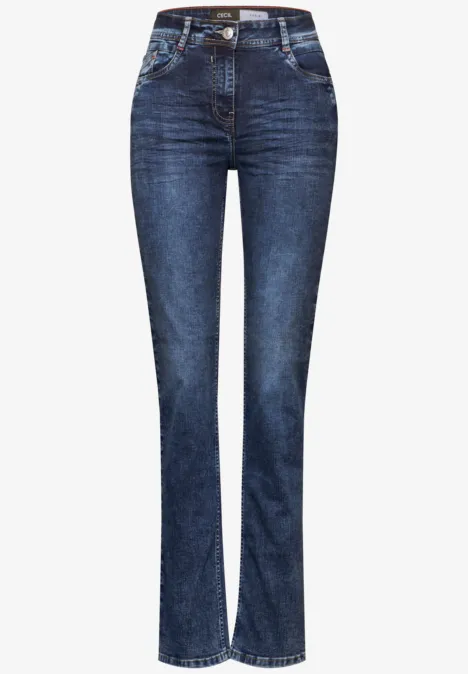 Straight Leg Jeans mid blue wash
