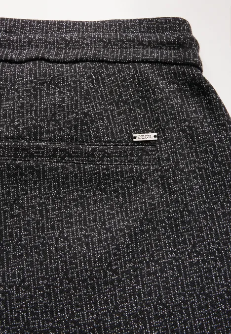 Hose im Two-Tone-Look Black