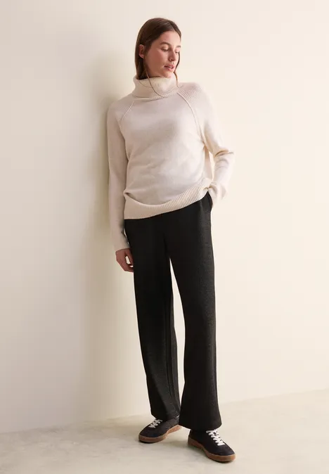 Hose mit Glitzer-Details black melange