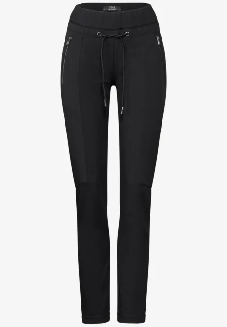 Strukturhose Black