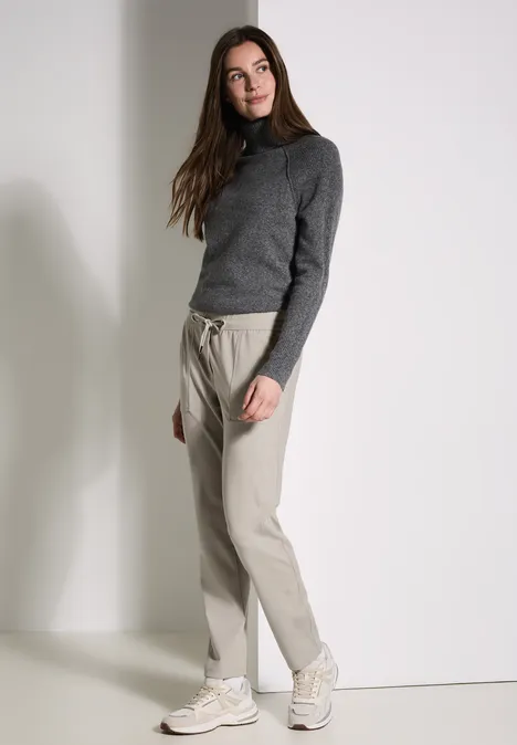 Hose im Casual Fit light hazel beige