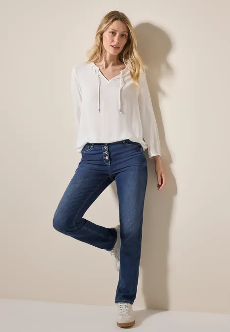 Straight Leg Jeans mid blue wash