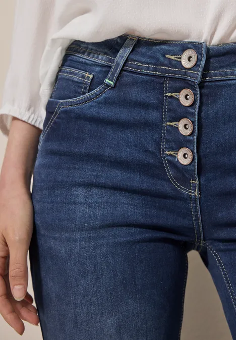 Straight Leg Jeans mid blue wash