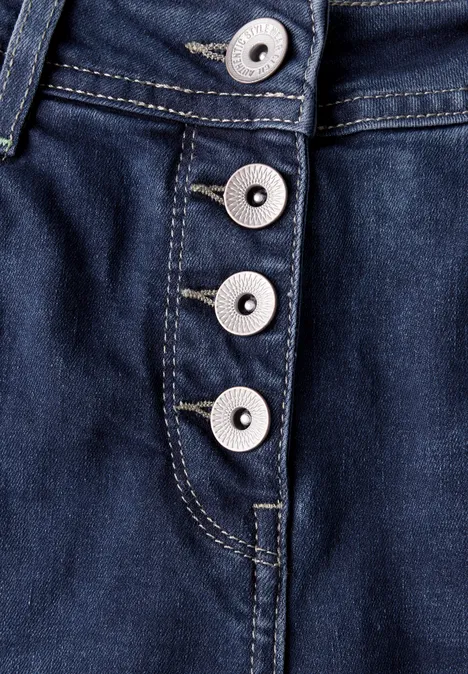 Straight Leg Jeans mid blue wash