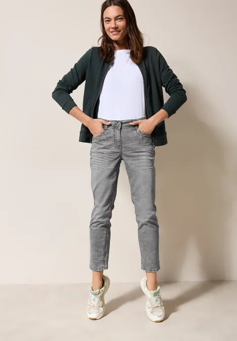 Jeans im Casual Fit mid grey used wash