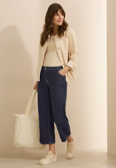 Wide Leg Jeans rinsed wash