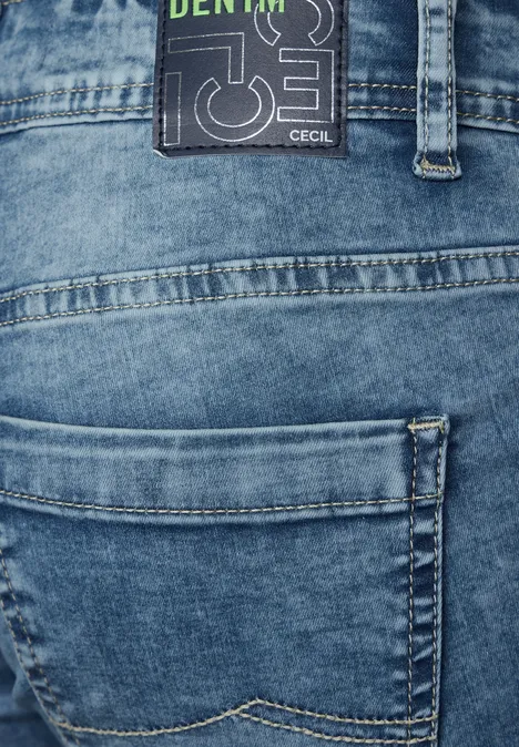 3/4 Jeans light blue washed