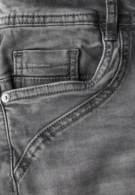 Casual Fit Jeansshorts mid grey used wash