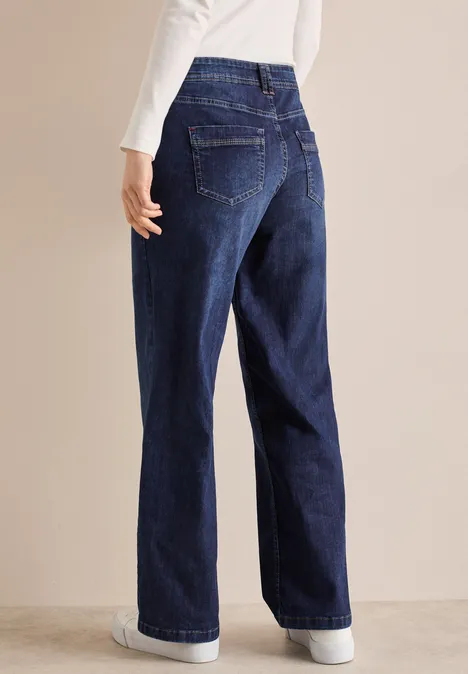 Wide Leg Jeans mid blue wash