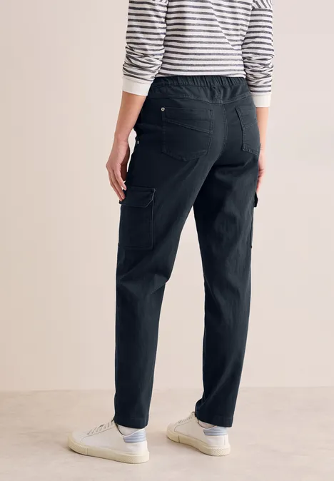 Cargo-Hose im Washed-Look universal blue