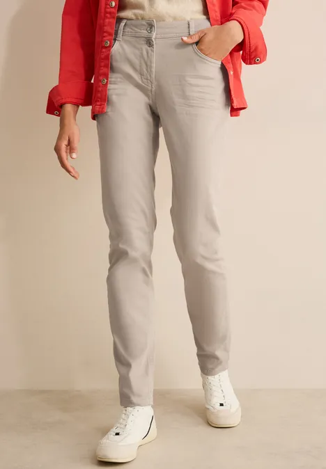 Hose im Washed-Look light hazel beige