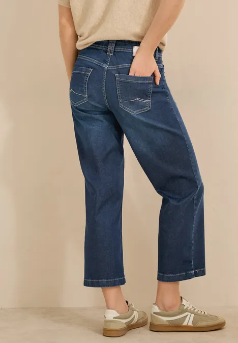 Wide Leg Jeans Dark blue wash