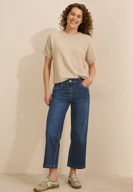 Wide Leg Jeans Dark blue wash