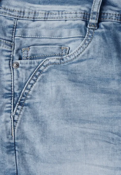 3/4 Jeans light blue washed