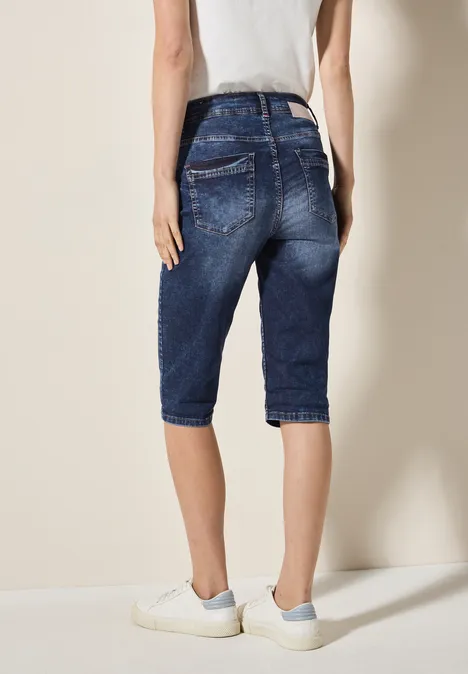 Jeansshorts mid blue used wash