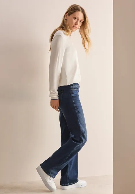 Wide Leg Jeans Dark blue wash