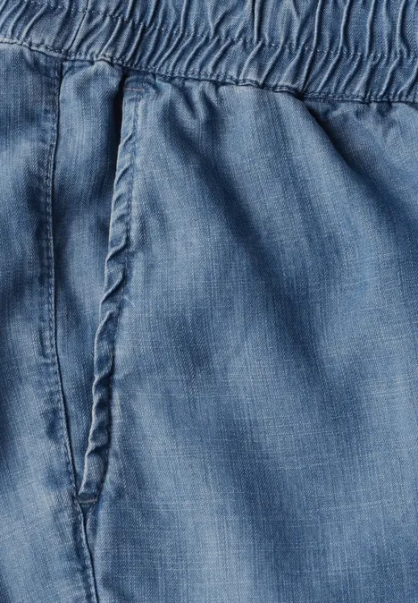 Lyocell Hose mid blue wash