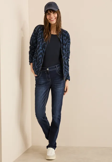 Straight Leg Jeans Dark blue wash