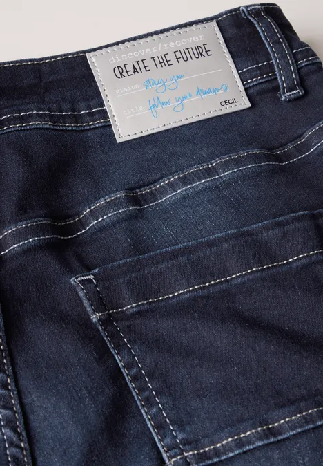 Straight Leg Jeans Dark blue wash
