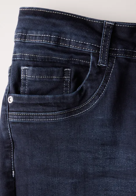 Straight Leg Jeans Dark blue wash