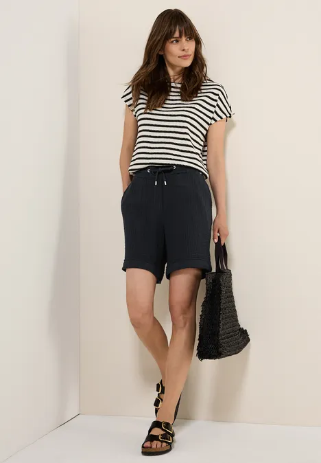 Musselin Shorts Black