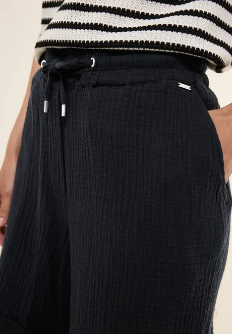 Musselin Shorts Black