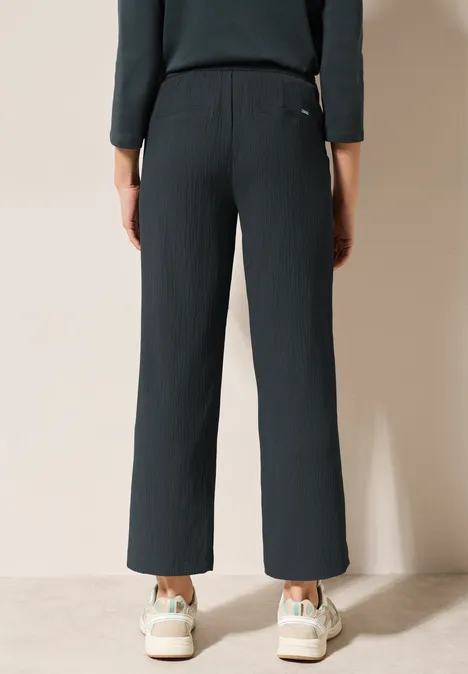 Wide Leg Strukturhose slate khaki