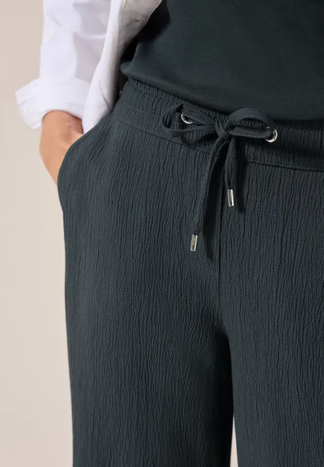 Wide Leg Strukturhose slate khaki