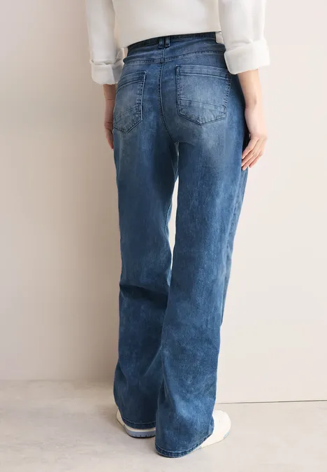 Wide Leg Jeans fresh blue random wash